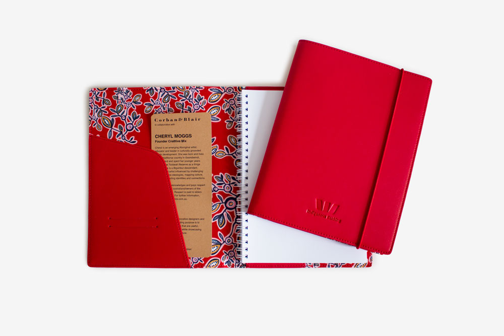 Westpac Indigenous banking journal in collaboration with Cheryl Moggs red