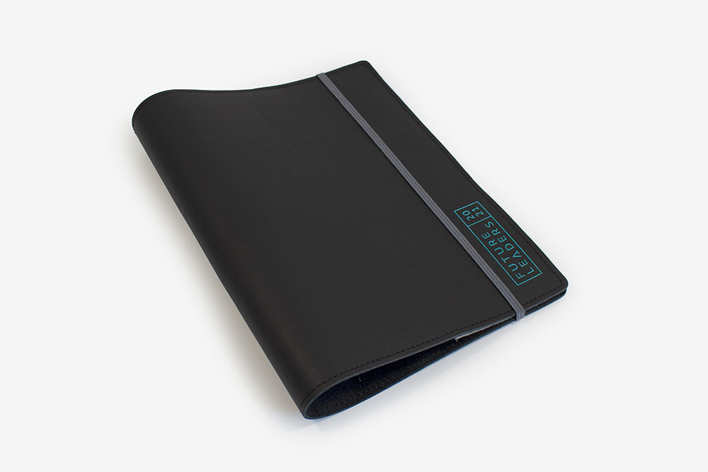 A5 leather and felt binder future leaders Australian made