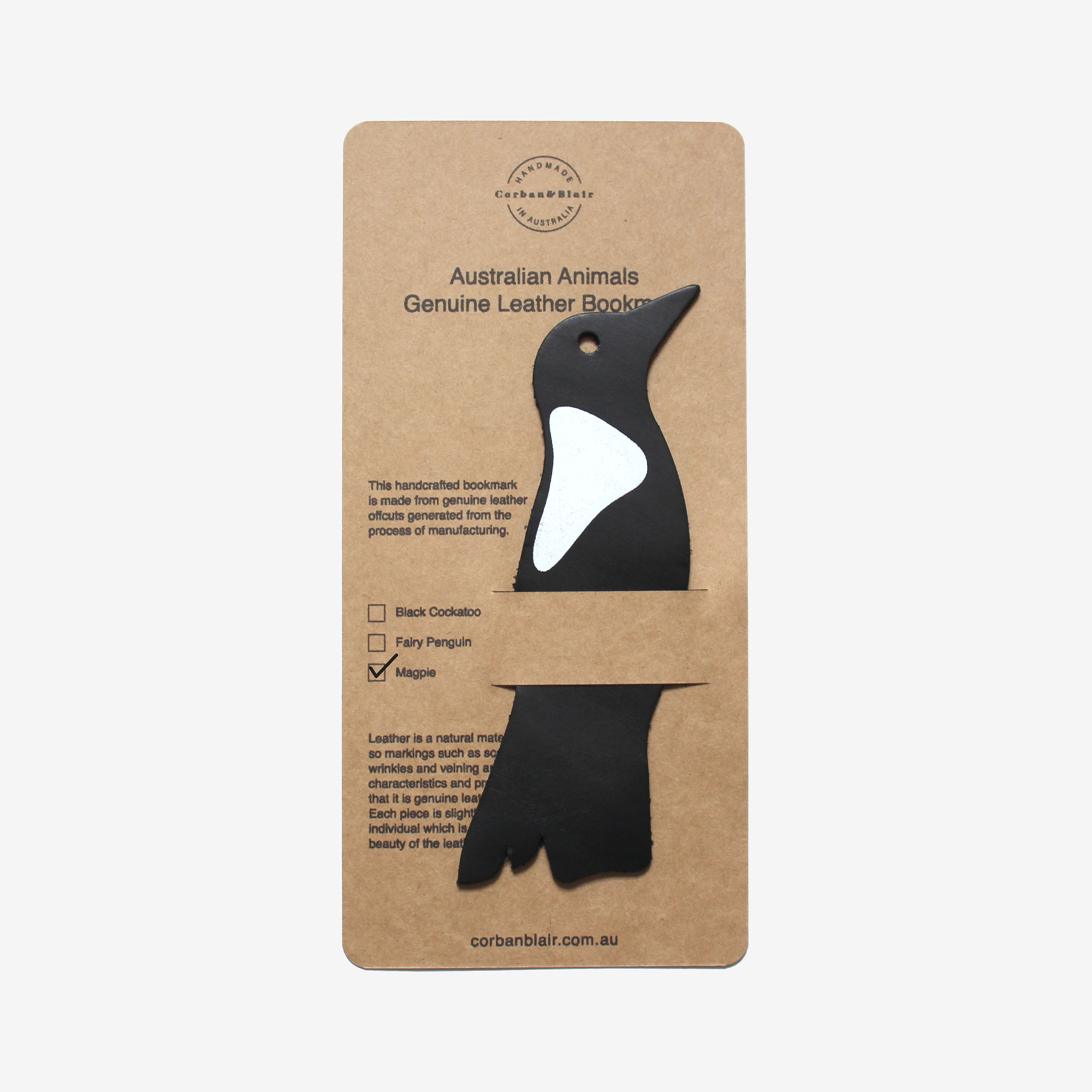 Australian Animals Bookmark - Magpie