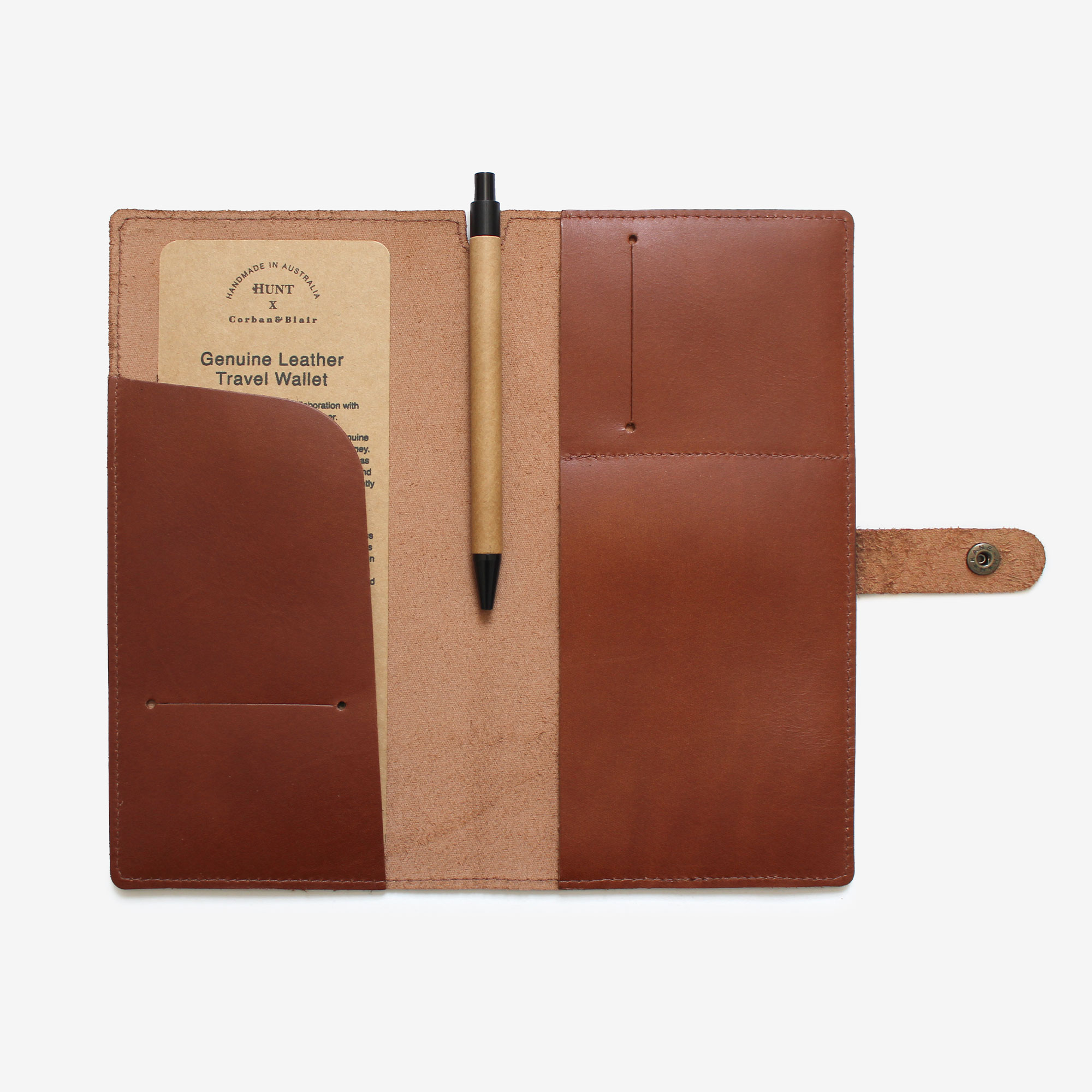 Genuine Leather Travel Wallet - Hunt Leather Collaboration