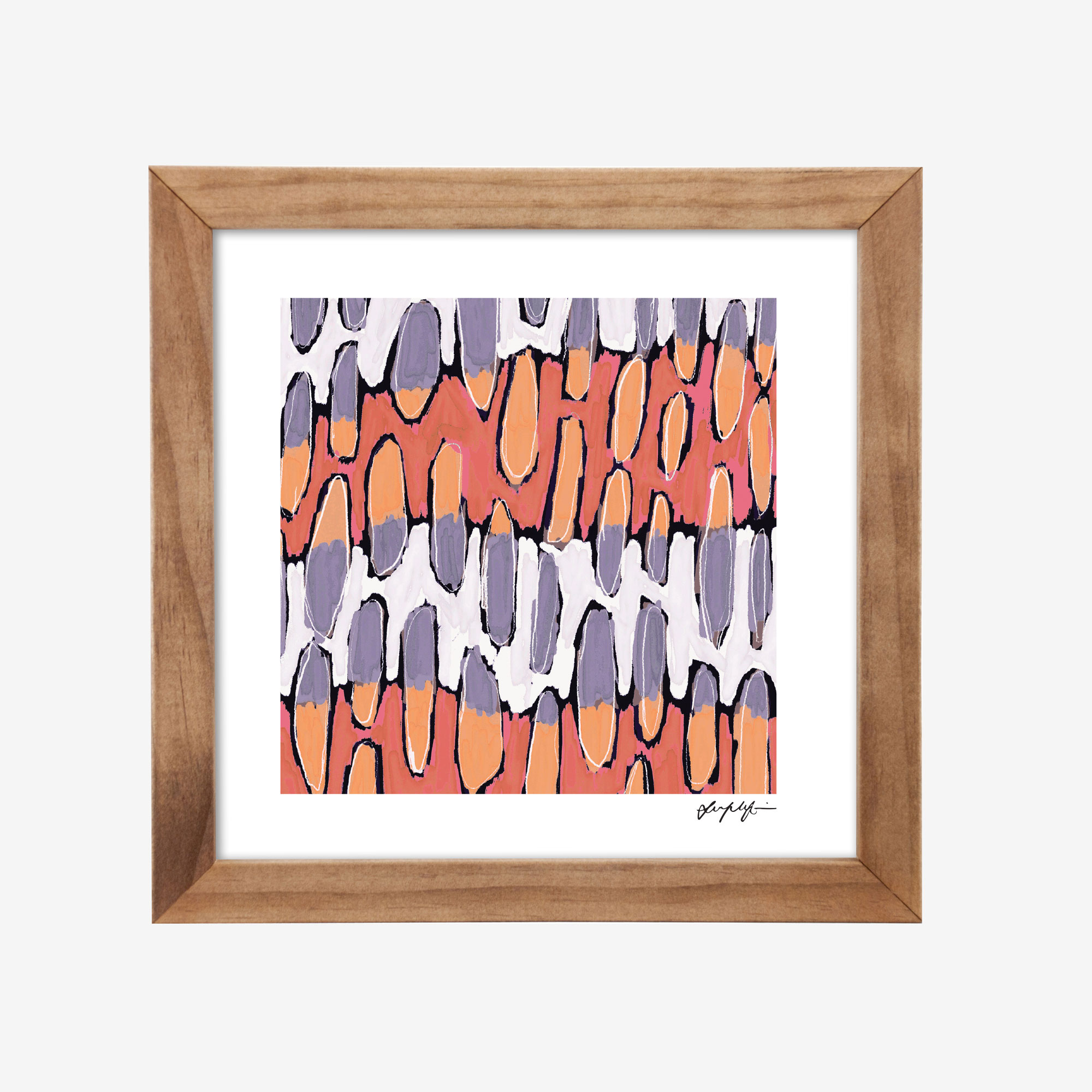 8×8″ Framed Print, YUUYUU by Gaawaa Miyay Designs