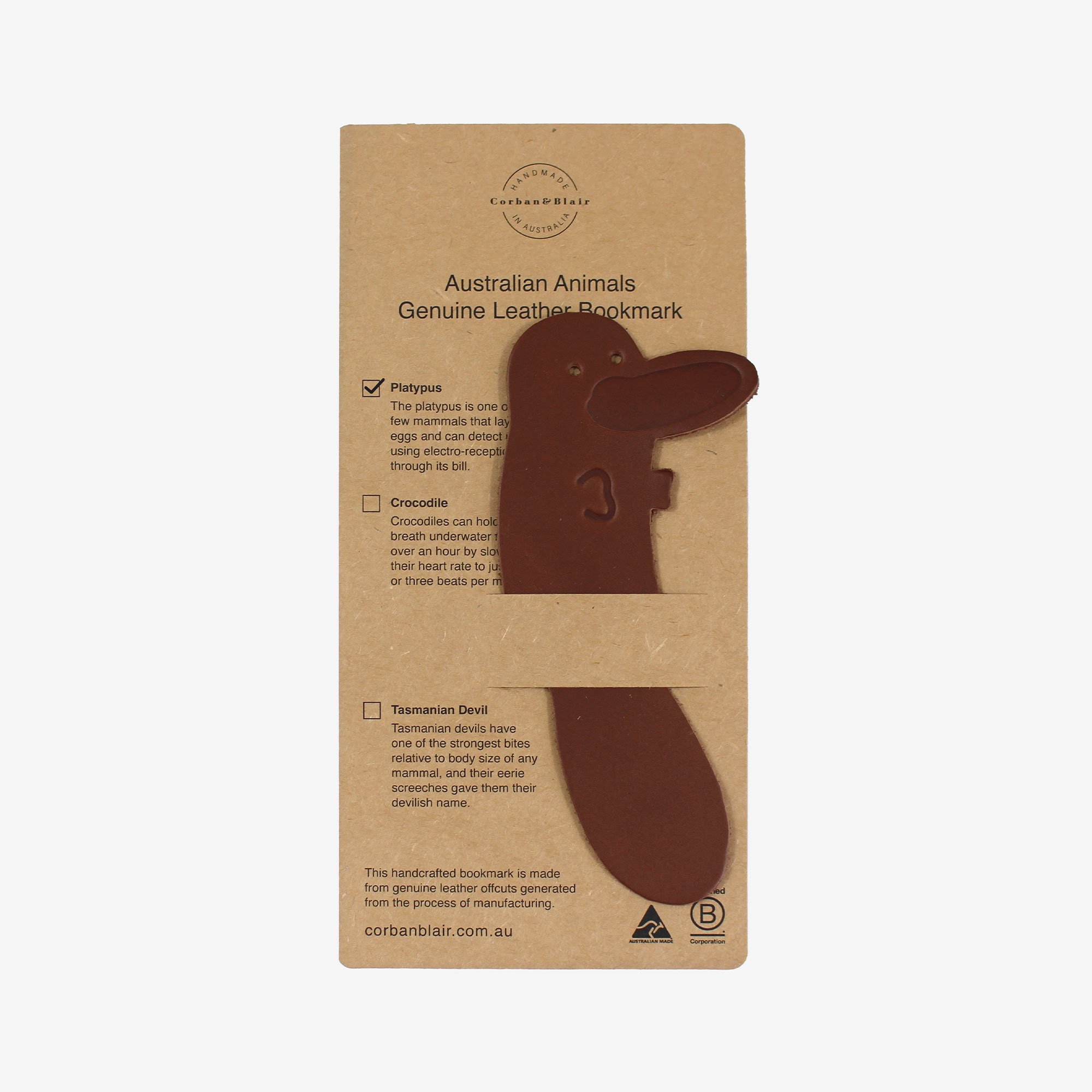 Australian Animals Bookmark - Platypus