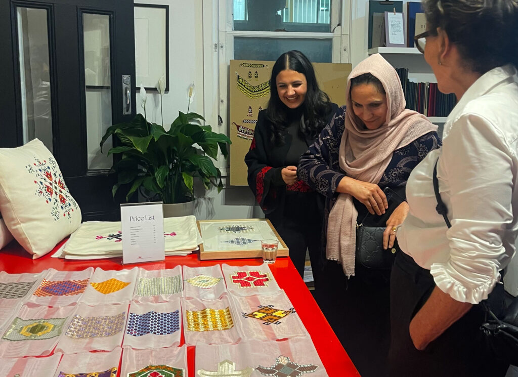 Mursal Azizi at the Hoori Handmade Exhibition