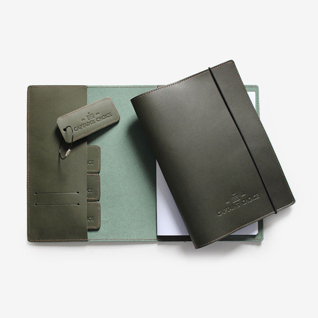 Genuine Leather Compendium, Folder, Tags, Blocking, Monogramming
