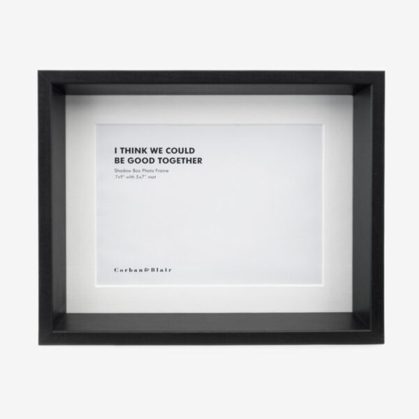 Shadow Box Frame with 5×7″ Mat Black