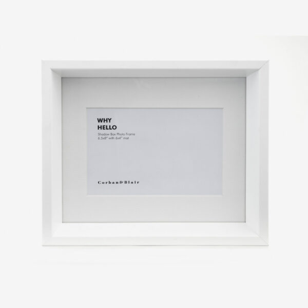 Shadow Box Frame with 6×4″ Mat White