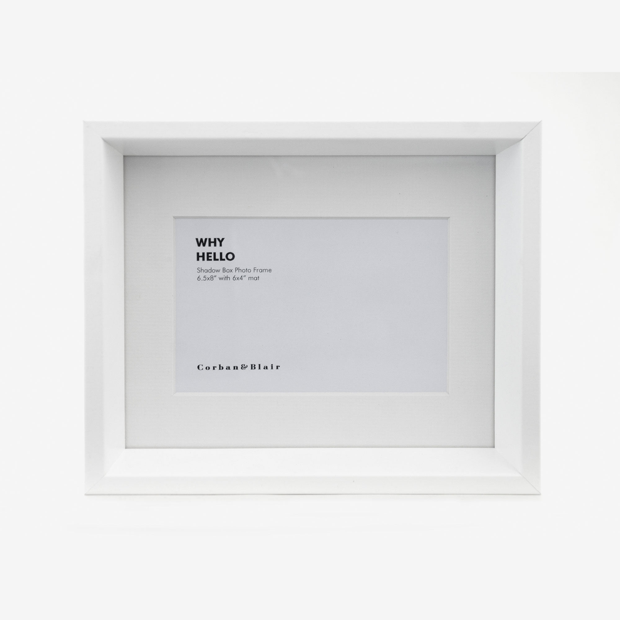 Shadow Box Frame with 6×4″ Mat White