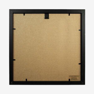 Box Frame Square 14×14″ With 10×8″ Mat Black Back