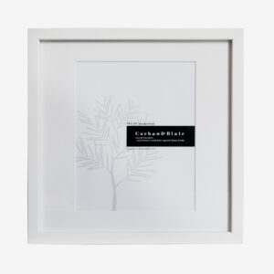 Square Slim Box Frame with 10×8″ Mat White