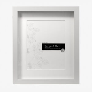 Box Frame 14×12″ With 10×8″ Mat White