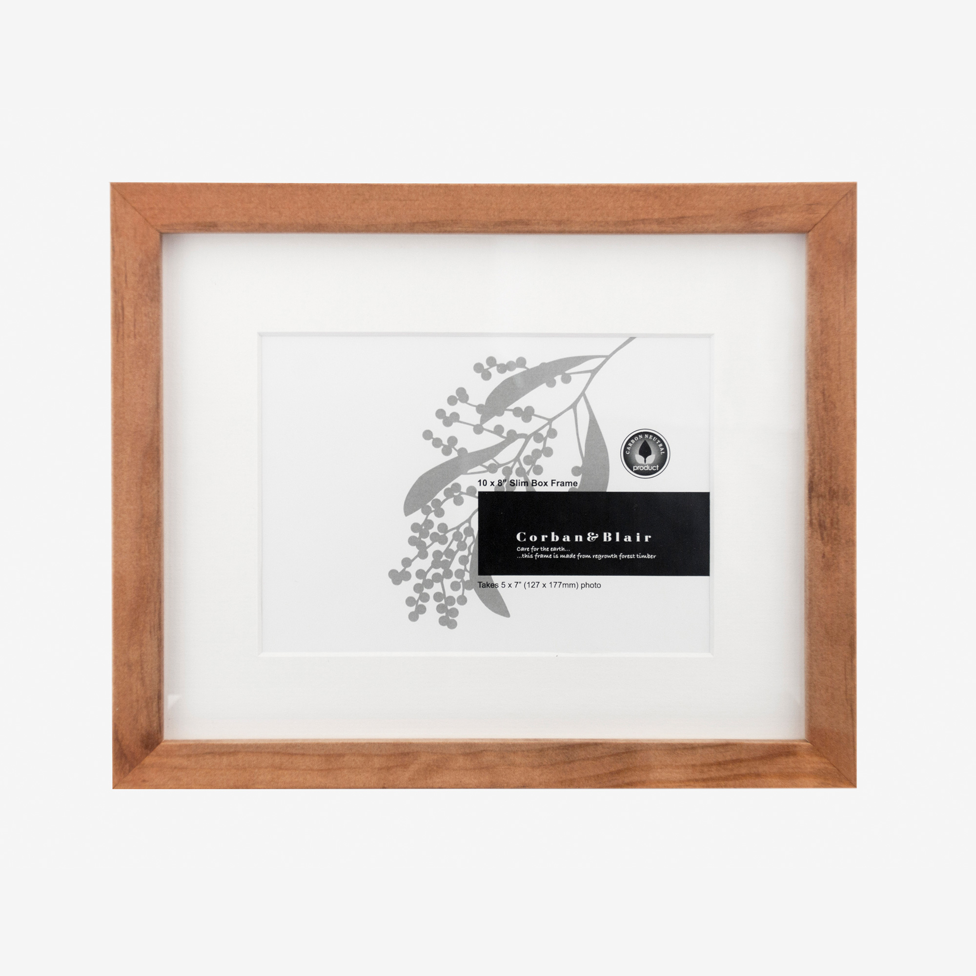 Slim Box Frame with 5×7″ Mat