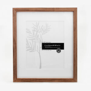 Slim Box Frame 14 x 12″ with 10×8″ Mat Walnut