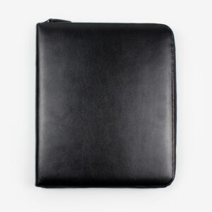 Black A4 leather compendium
