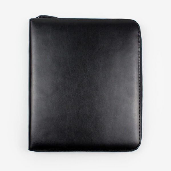 Black A4 leather compendium